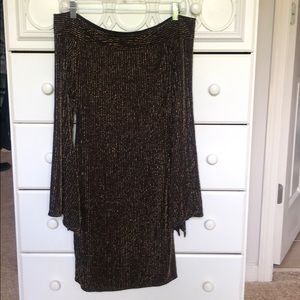 BCBG off the shoulder party dress